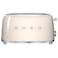 Smeg 50's Style Toaster TSF02CRUK, 1500 W, Cream, 6 Toasting Levels