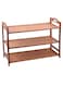 Generic 3-Shelf Shoe Organizer Rack Brown