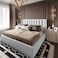 In House Palermo Velvet Bed Frame - King - 200x180 cm - White