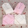6 Piece Family Bathrobe Set &amp; Towels, Premium Turkish Cotton 2 Bathrobes &amp; 4 Towels in box Matching Couple set (Cream Pink)