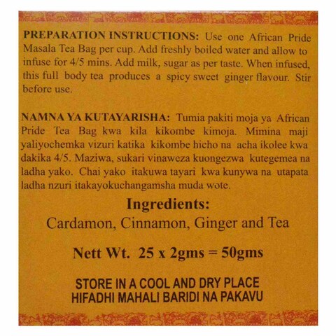 African Pride Masala 25 Tea Bags