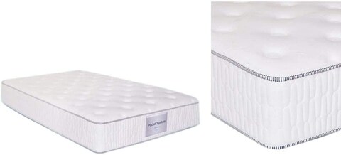 Galaxy Design Comfort Spring Edge Supports Mattress White Color - Super King Size ( L x W  H ) 210 x 200 x 26 cm