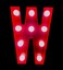 LED Marquee Letter Light Sign Wooden Red (W) 25cm