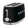 Smeg 50's Style Toaster TSF02BLUK, 1500 W, Black, 6 Toasting Levels