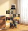 Carbon Steel Round Rotating Multi-Layer Kitchen Storage Shelf, Kwc Eagles Fruit and Vegetable Storage Basket, Kitchen Storage Rack Floor-Standing (4 Layer)