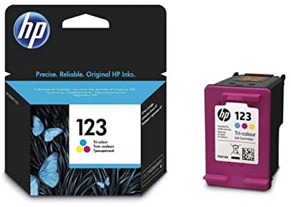 HP 123 Tri-Color Ink Cartridge, Cyan/Magenta/ Yellow - F6V16Ae