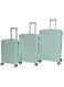 Morano 3-Piece Unisex Travel Luggage Trolley Set Light Green
