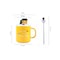 Creative Ceramic Mug With Lid And Spoon Decal Coffee Cup With Handle 400ml