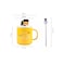 Creative Ceramic Mug With Lid And Spoon Decal Coffee Cup With Handle 400ml