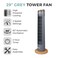 Tower T628001 Scandi Tower Fan with 2-Hour Timer, 3 Speeds, Automatic Oscillation, 29", 45W, Grey and Wood Effect