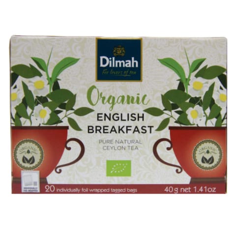 Dilmah Organic English Breakfast Tea 20 Sachets, 40g