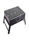 Generic Portable Barbeque Charcoal Grill Black/Silver 35x27.5centimeter