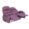 In House Velvet Double Cinematic Recliner Chair With Cups Holder - Light Purple - NZ80
