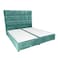 In House Alex Velvet Bed Frame - Queen - 200x150 cm - Turquoise