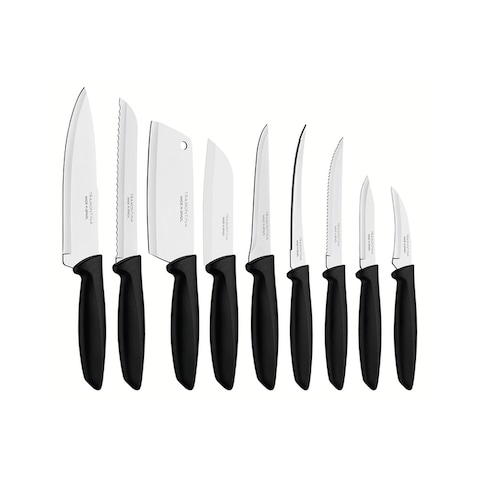 Tramontina Plenus Knives Set - 9 Pieces - Black