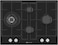 MILLEN 65 cm Built In Black Glass Gas Hob with SABAF Burners -3 Years Warranty, MGHG 6502 BL