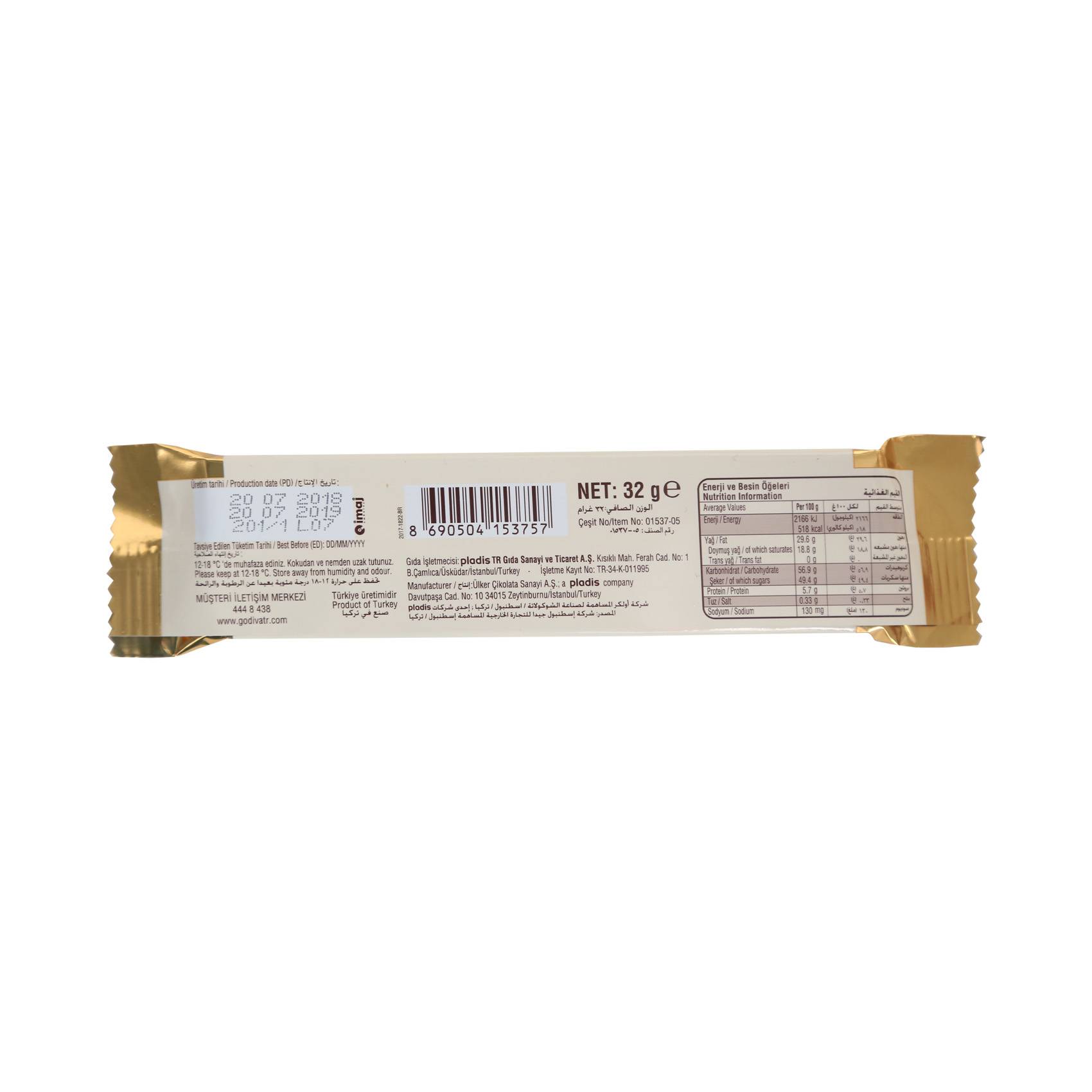 Godiva Milk Chocolate Caramel Lion 32g