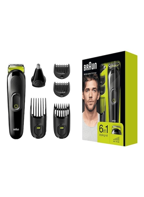 Braun - 6-In-1 Trimmer Kit Black/green 21millimeter