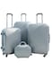 شنـط و حقائب سفر بعجلات دوارة مكونة من 6 قطع، لون رمادي فاتح