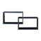 Square Wall Shelf Black Pack of 2