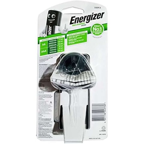 Energizer ACCU Recharge MINI AAA Batteries (700mAh)  Pack of 2 with Charger