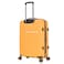 Cabinpro Hard Case Small Carry On Luggage Trolley For Unisex Polypropylene Lightweight 4 Double Wheeled Suitcase With Built In TSA Type Lock Travel Bag CP002 Yellow