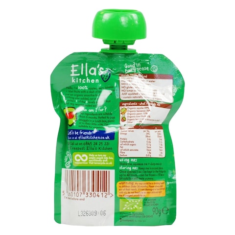 Ellas Kitchen The Green One Squished Smoothie Fruit Baby Food  Puree 90G