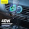 Baseus Magnetic MagSafe Wireless Fast Charging AirVent Car Mount Phone Charger 15W + Type-C 25W for iPhone 14, 13, 12 Series Black