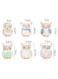 Generic 6 Pcs Owl Ceramic Succulent Planter Pots With Drainage Hole, Flowing Glaze Porcelain Handicraft Plant Holder Container For Home Office Garden Decoration Set Of 6