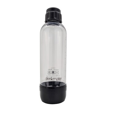 Drinkmate 1L bottle for use with Drinkmate Home Soda Maker - Black