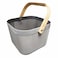 Home Pro Plastic Mesh Basket With Handle Grey And Brown