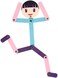 Montessori 24pcs Creativity Educational Wooden Stick Man Puzzle Game Toys Training Kids Hand-eye-Brain Coordination (Girl)