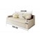 Extendable 2 in 1 Sofa Bed with Side Pockets,  Bottom and Side Storage, USB Ports, Bluetooth and Speaker Size 240 cm Outside color Orange