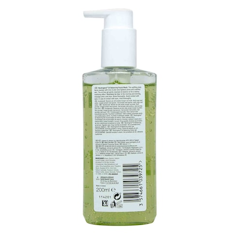 Neutrogena Oil Balancing Facial Wash With Lime And Aloe Vera 200ml