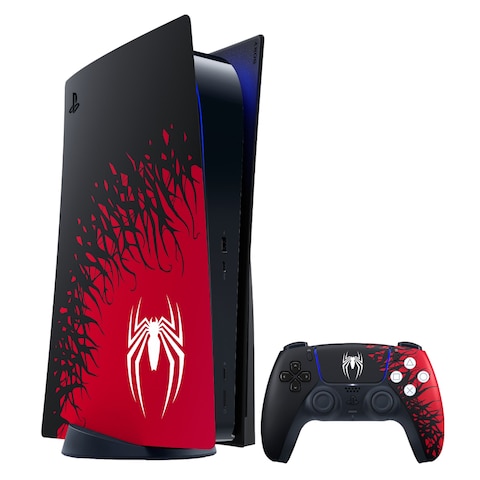Sony Limited Edition DualSense Wireless Controller and Console with Marvel Spider-Man 2 Game Voucher Bundle for PlayStation 5
