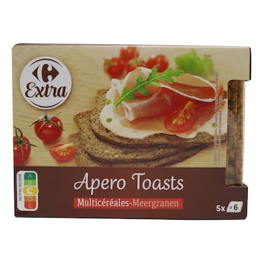 Carrefour Extra Multicereal Aperitif Toast 100g