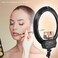 Docooler-ZOMEI 16 Inch LED Selfie Ring Light Camera Lamp 38W 320pcs Bulbs Stepless Dimmable Brightness 3200-5600K with Tripod Stand Cellphone Holder Kit for YouTube Video Live Stream Makeup for iPhone