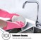 ZALCOON Household Rubber cleaning gloves Pink Large for Household,Reuseable dishwashing gloves for Kitchen.
