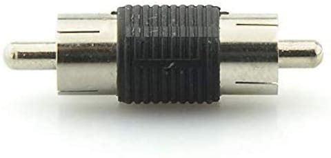 RCA Male to Male RCA Inline Coupler Inline Plug AV Adapter M/M Converter Connector for CCTV Camera (PACK OF 2)