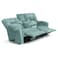 American Polo Velvet Double Cinematic Recliner Chair With Cups Holder - Light Turquoise - American Polo