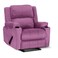 In House Velvet Rocking &amp; Rotating Cinematic Recliner Chair With Cups Holder - Light Purple - Lazy Troy