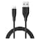 Cellairis Premium Nylon USB To Lightning Charging Cable 1m Black