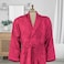 Lushh 100% Cotton Shawl Bathrobe for Women with Hair Towel Wrap, Highly Absorbent Terry Bathrobe  (L/XL) and Quick Magic Dryer Hair Towel Wrap, Fushia