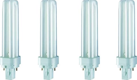 Osram 26W Dulux D Warm White CFL Bulb 2 Pin - Pack Of 4