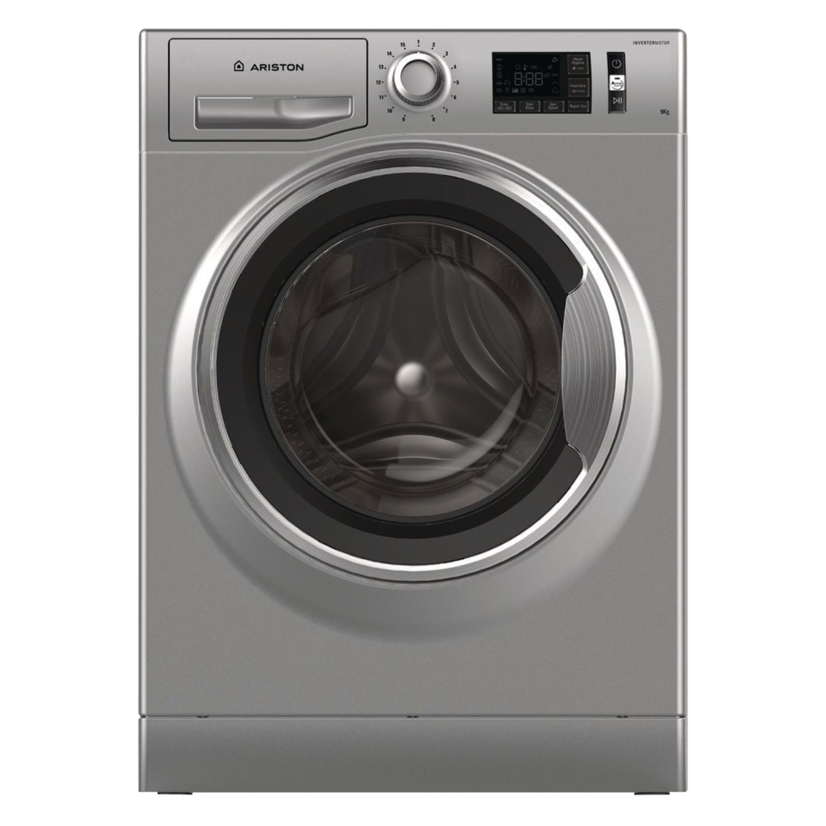 Ariston Front Load Washing Machine 9 Kg 1400 RPM NLM11946SCAGCC Sliver Color