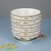 Ramadan design Porcelain Bowls Set of 6 Bowls for soup， Cereal, Salad, Fruit,  Snacks, Ramen, Noodle, Dessert -  White and green(L8*-W-15*H-6.5CM)