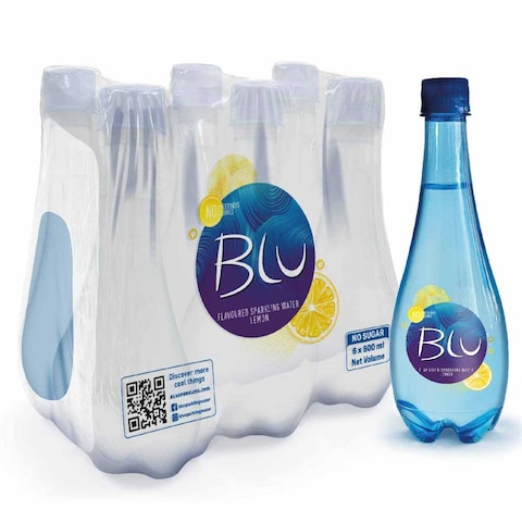 Oasis Blu Lemon Flavoured Sparkling Water 500ml Pack of 6