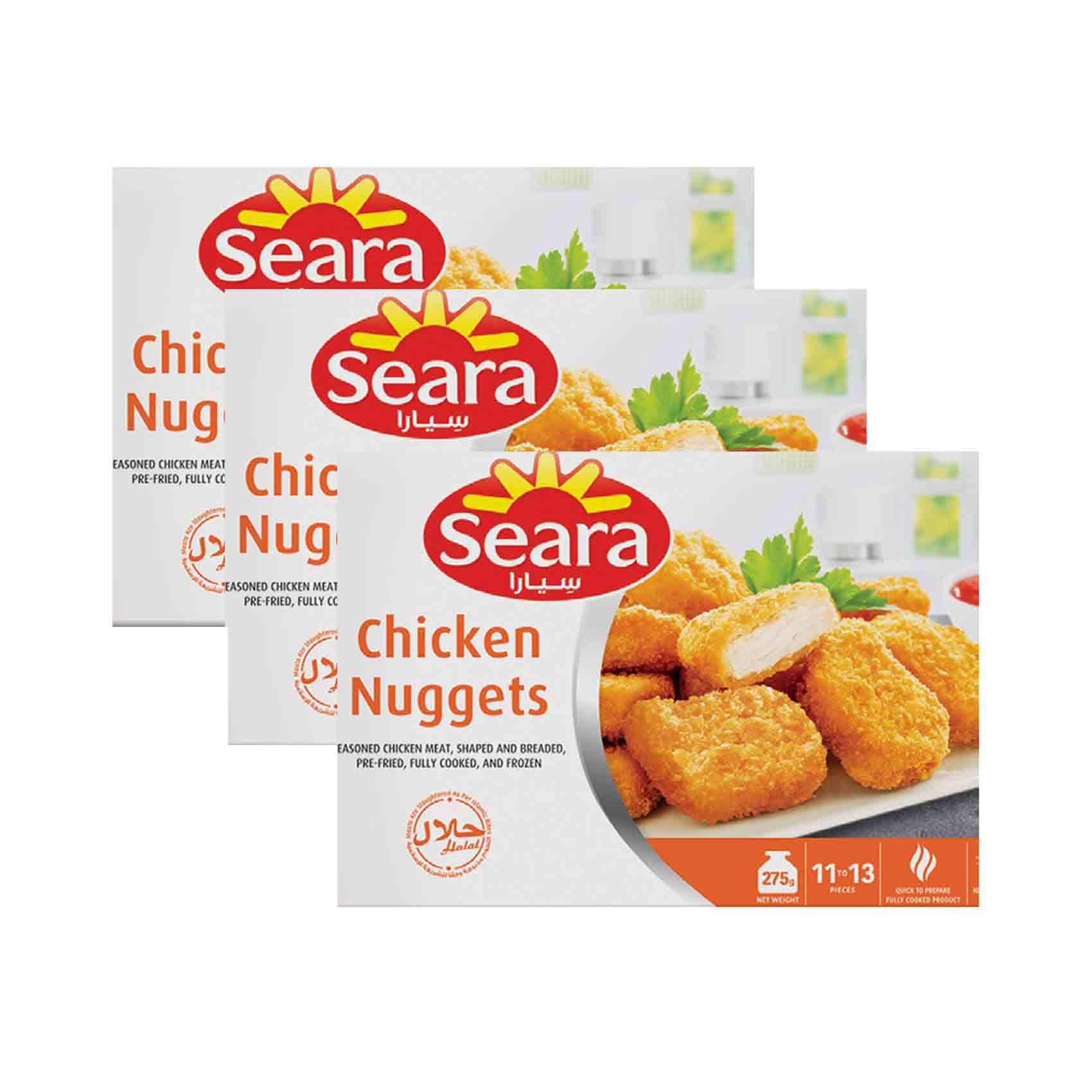 Buy Seara Breaded Chicken Nuggets 275g x Pack of 3 Online | Carrefour UAE