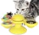 Vsell24 Windmill Cat Toy With Mints Little Bells And Interactive Cat Turntable Massage Toy For Teeth Cleaning Scratching Chewing And Wall Hanging Exercises Yellow