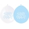10 Pack 9" Baby Shower Blue &amp; White Balloons
